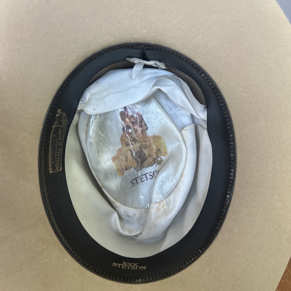 Vintage Stetson Silverbelly Cowboy Hat 3X Beaver 6 7/8 1950's-60's‎ Union Tag - Picture 6 of 13